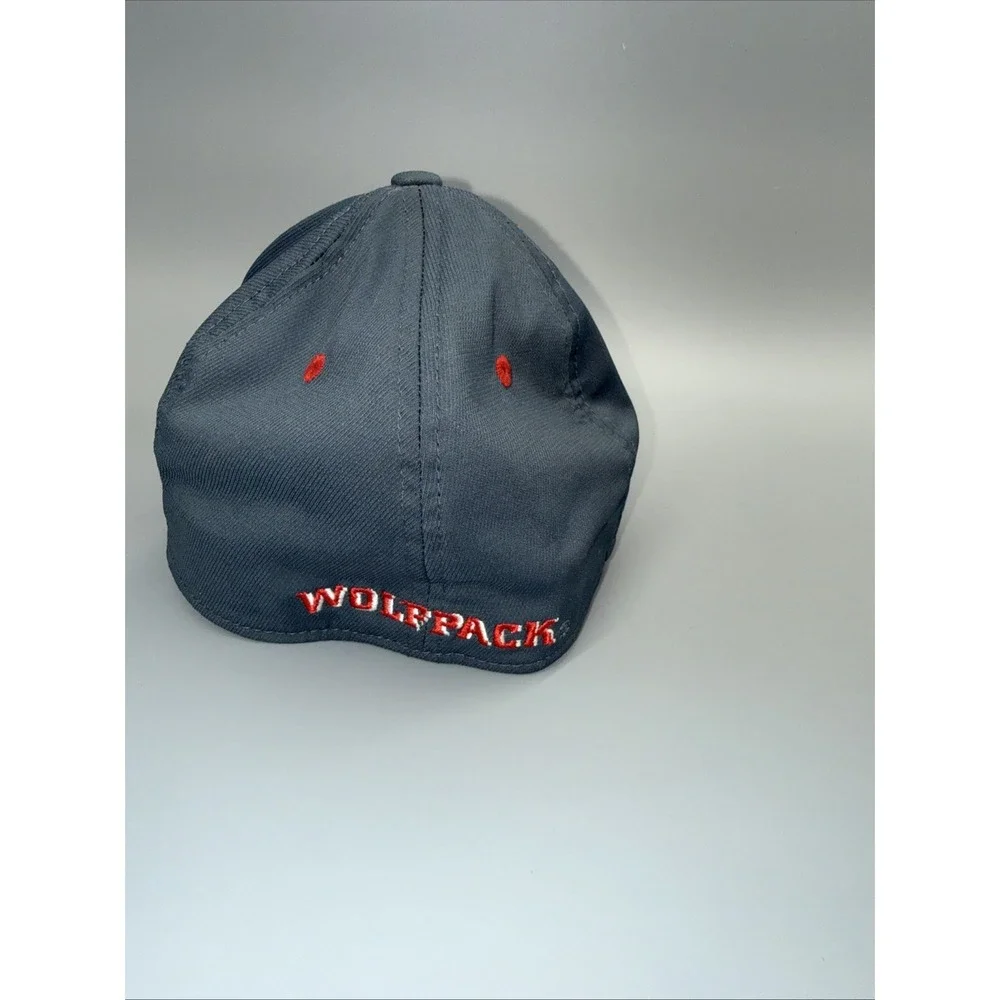 NC State Wolfpack Hat Cap Men's Gray/Red‎  NCAA Embroidered Sz L/XL